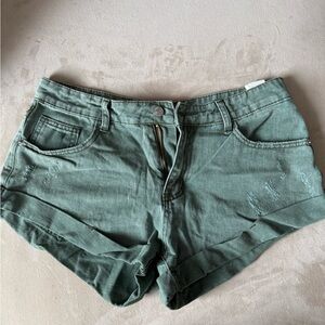 SHEIN Olive Green Women's Jean Shorts